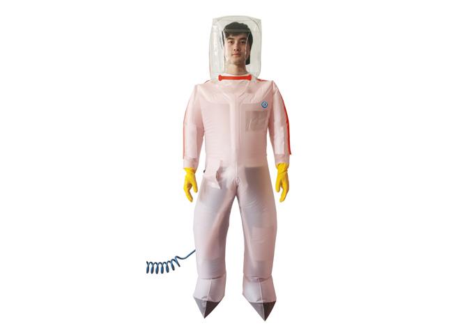 Positive pressure ventilation suit for nuclear protection